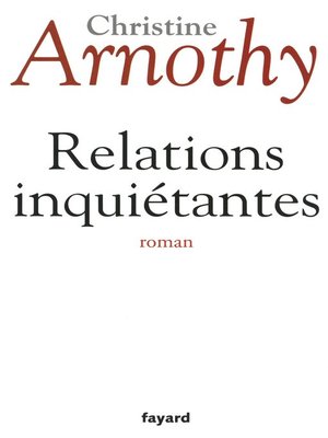 cover image of Relations inquiétantes